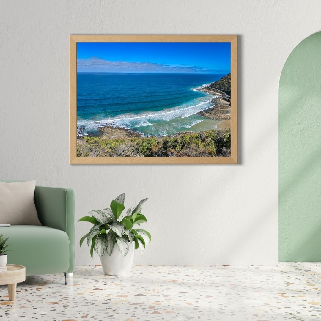 Teddy’s Lookout Australia Panoramic Wall Art – Great Ocean Road Coastal View | Digital Download