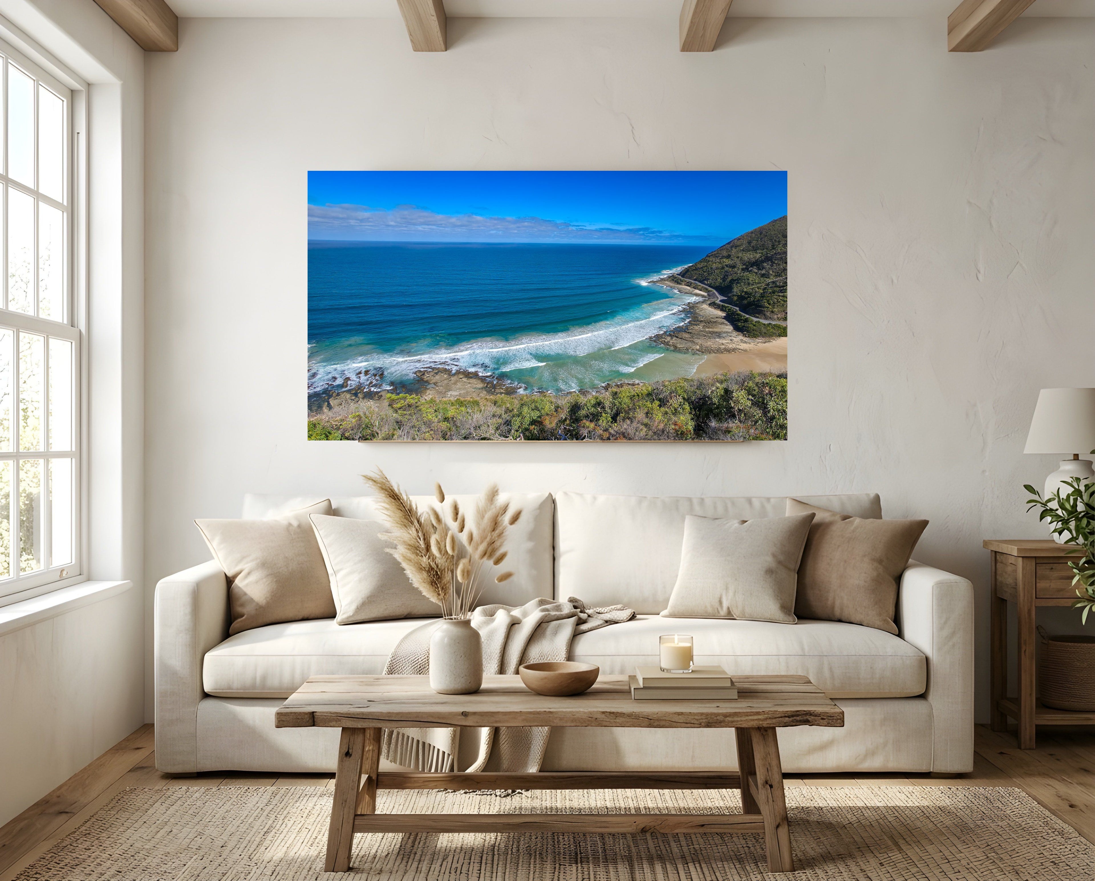 Teddy’s Lookout Australia Panoramic Wall Art – Great Ocean Road Coastal View | Digital Download